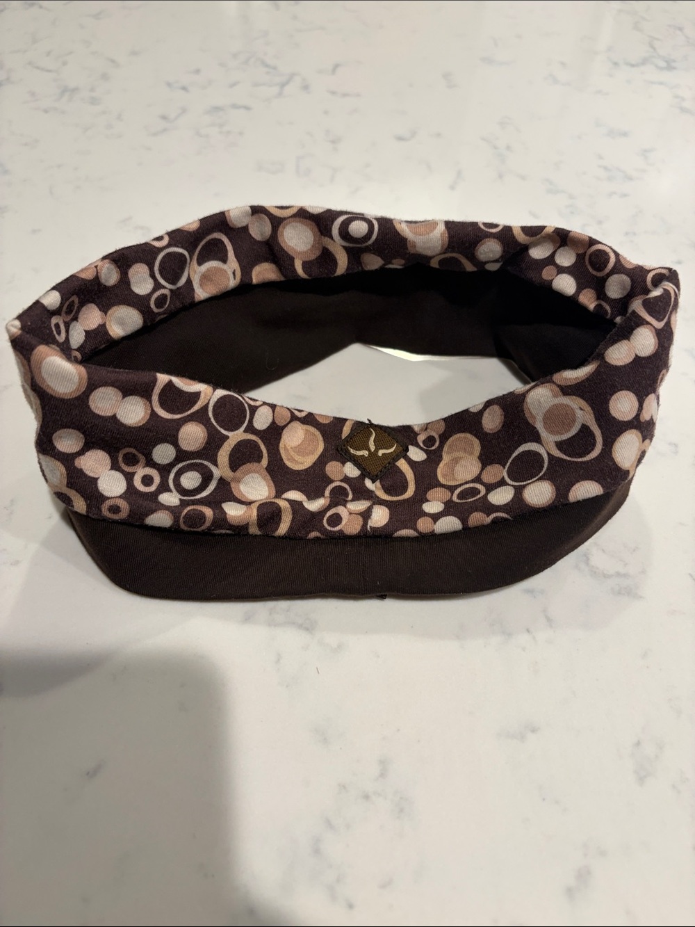 Prana Patterned Brown Wide Fabric Headband